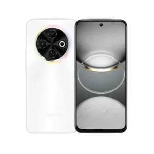 Tecno Spark 30C Orbit White – Front and Back View with 50MP AI Camera