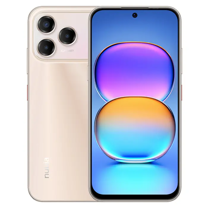 ZTE nubia V80 Pro Gold official smartphone image with premium rear camera design