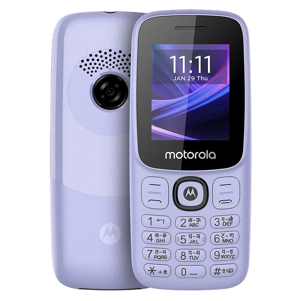 Motorola Moto A300 Purple feature phone with 2.0-inch display, 1000mAh battery, Bluetooth support and dual SIM