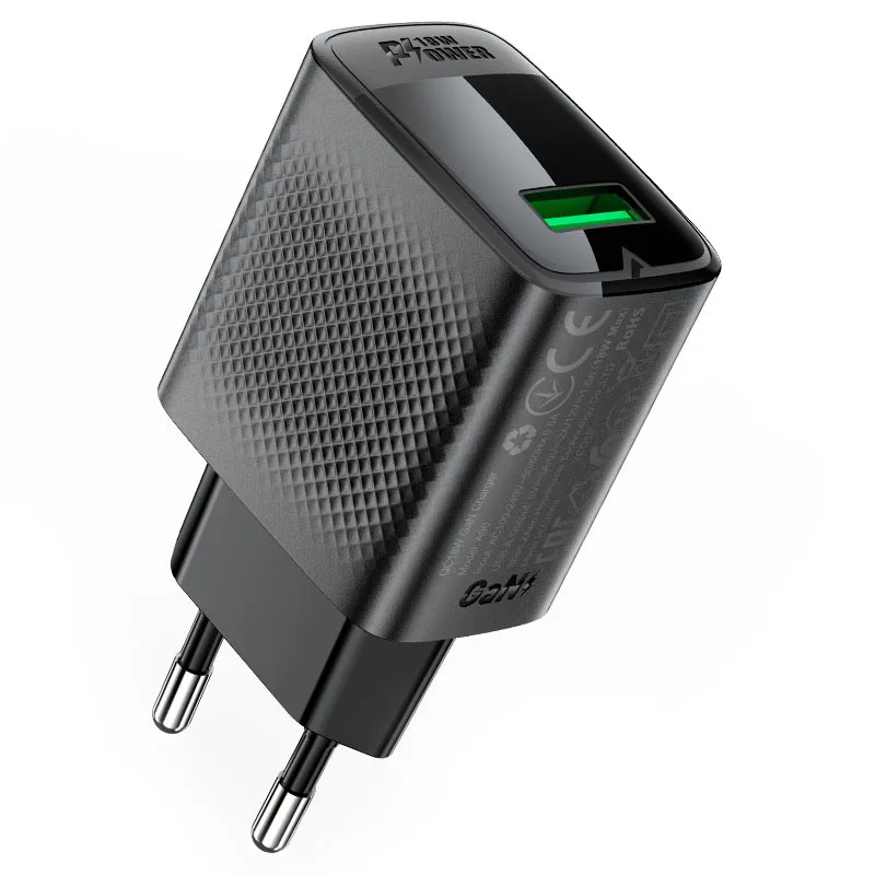 ACEFAST A90 QC18W GaN USB-A Wall Charger EU Plug
